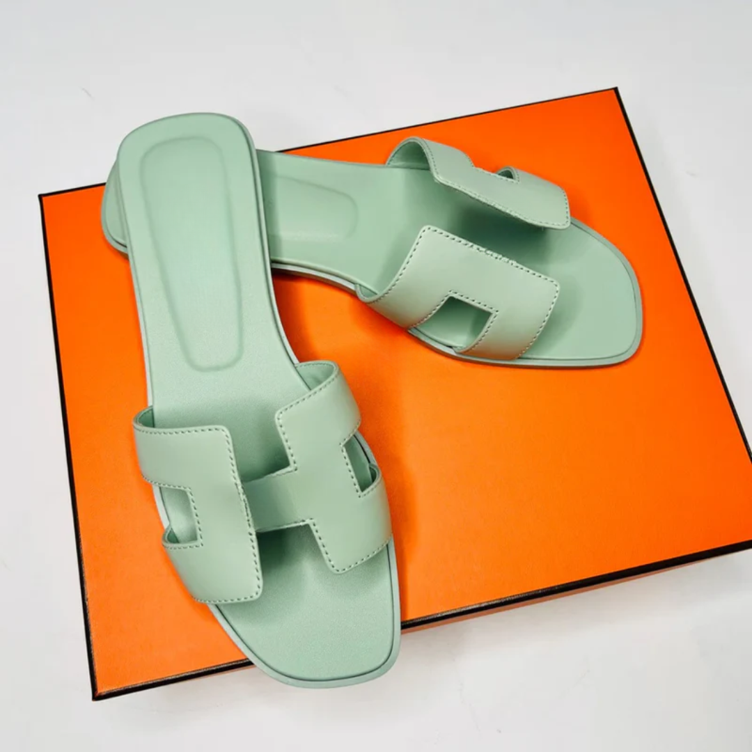 Tasche Kly 28 Vert Alligator & Sandalen Grün – Hms