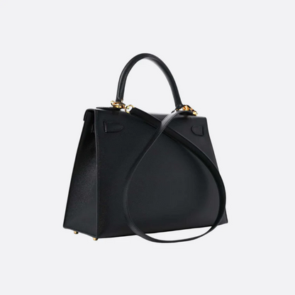 Tasche 28 Kly mit Goldbeschlägen in Schwarz