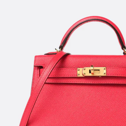 Tasche 20 Kly mit Goldbeschlägen in Rosa