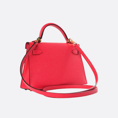 Tasche 20 Kly mit Goldbeschlägen in Rosa