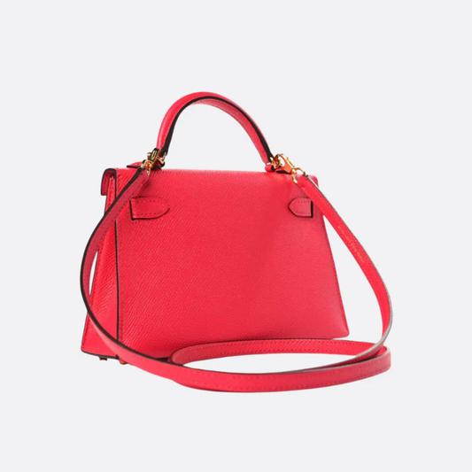 Tasche 20 Kly mit Goldbeschlägen in Rosa