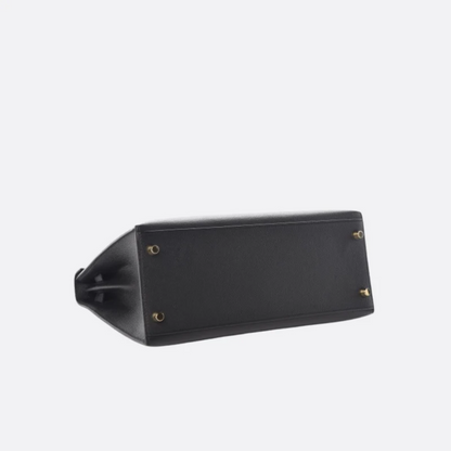 Tasche 25 Kly mit Goldbeschlägen in Schwarz