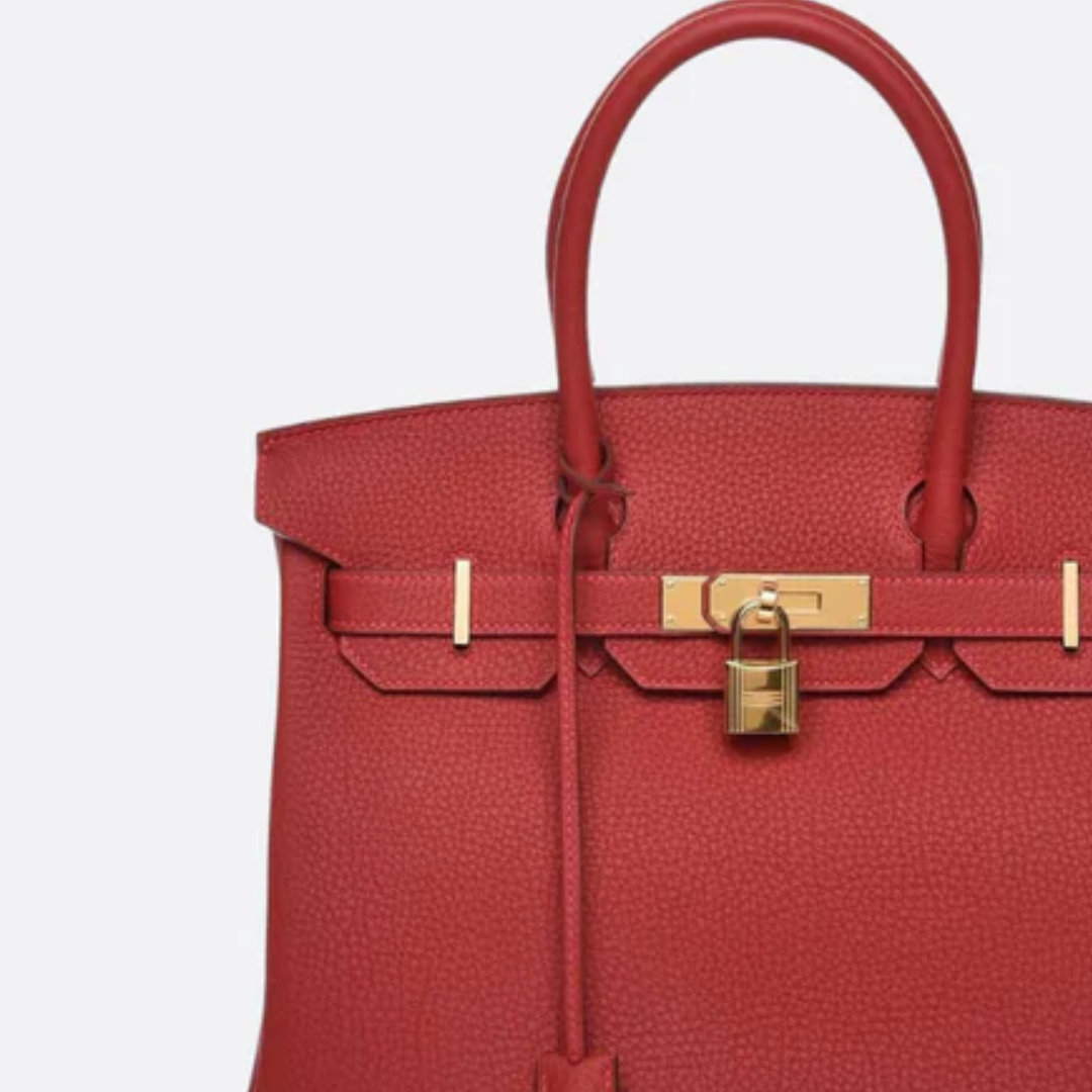 Tasche 30 Brk mit Goldbeschlägen in Rot
