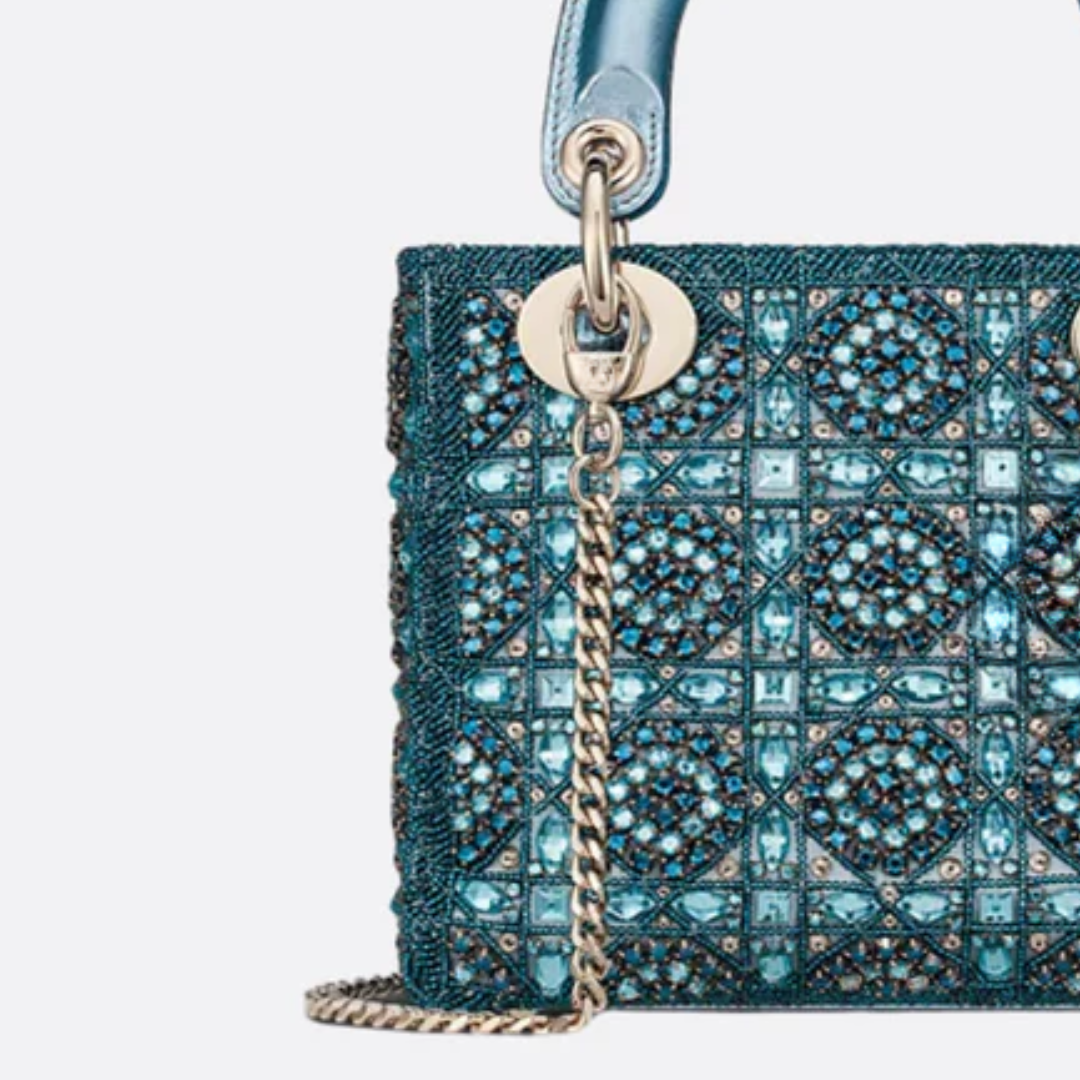 Mini Lady Tasche mit Perlen