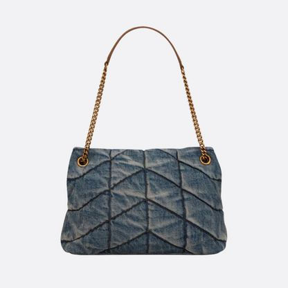 Tasche Puffer aus Gestepptem Vintage-Denim