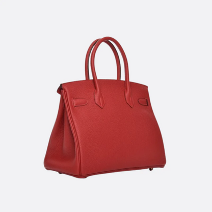 Tasche 30 Brk mit Goldbeschlägen in Rot