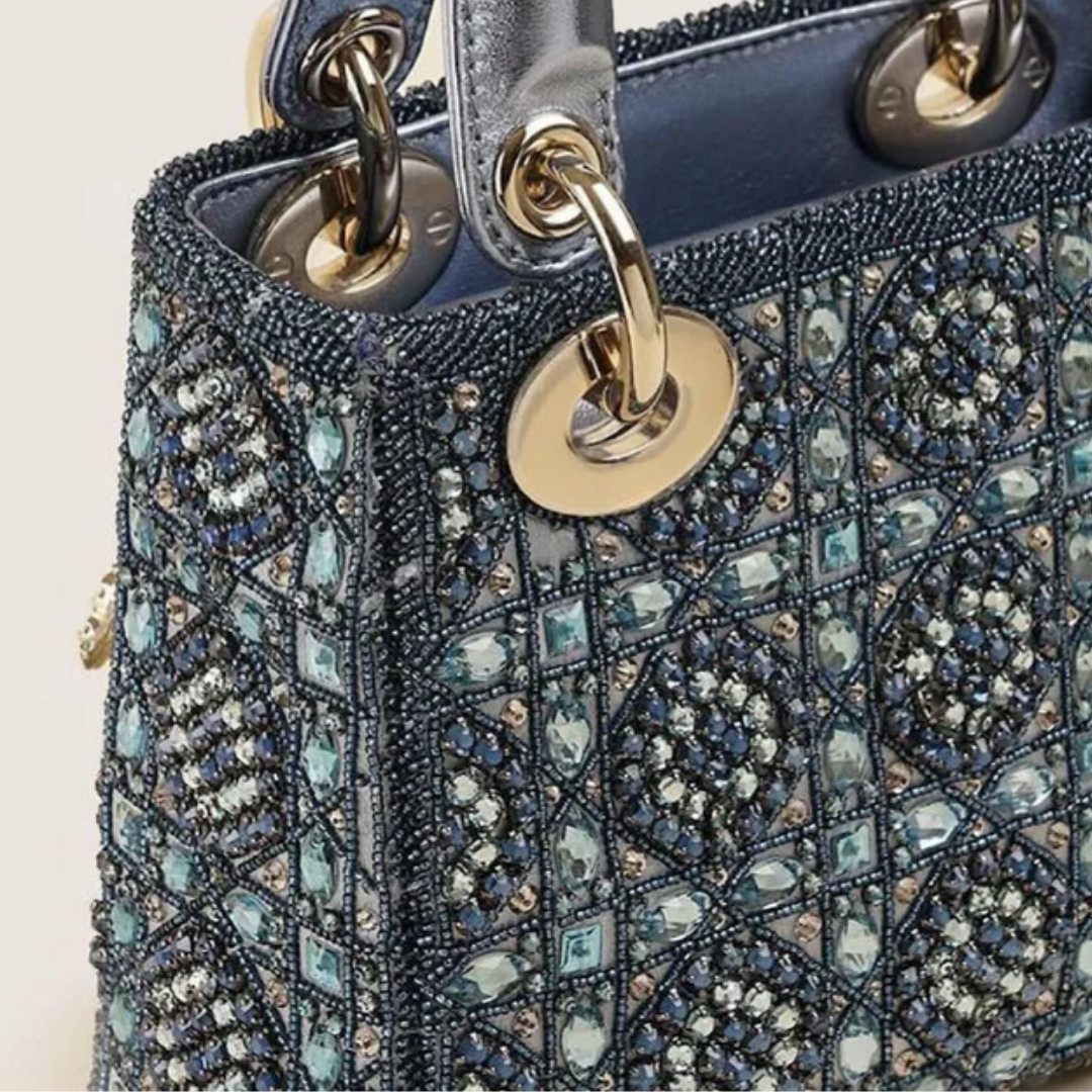 Mini Lady Tasche mit Perlen