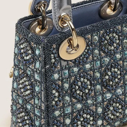 Mini Lady Tasche mit Perlen