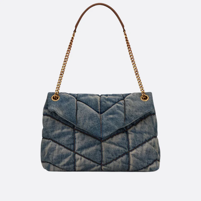 Tasche Puffer aus Gestepptem Vintage-Denim
