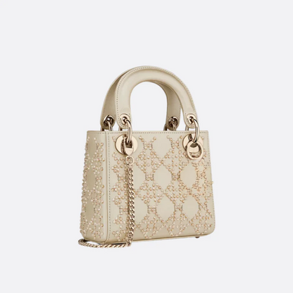 Mini Lady Tasche mit Perlenstickerei