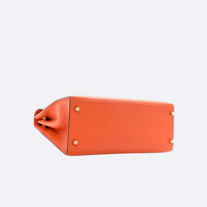 Tasche 25 Kly mit Goldbeschlägen in Orange