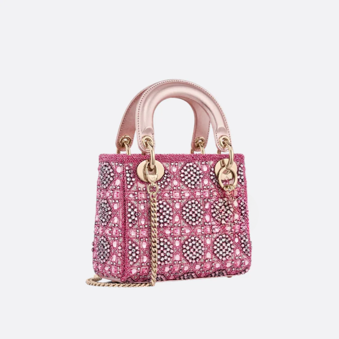 Mini Lady Tasche mit Perlen