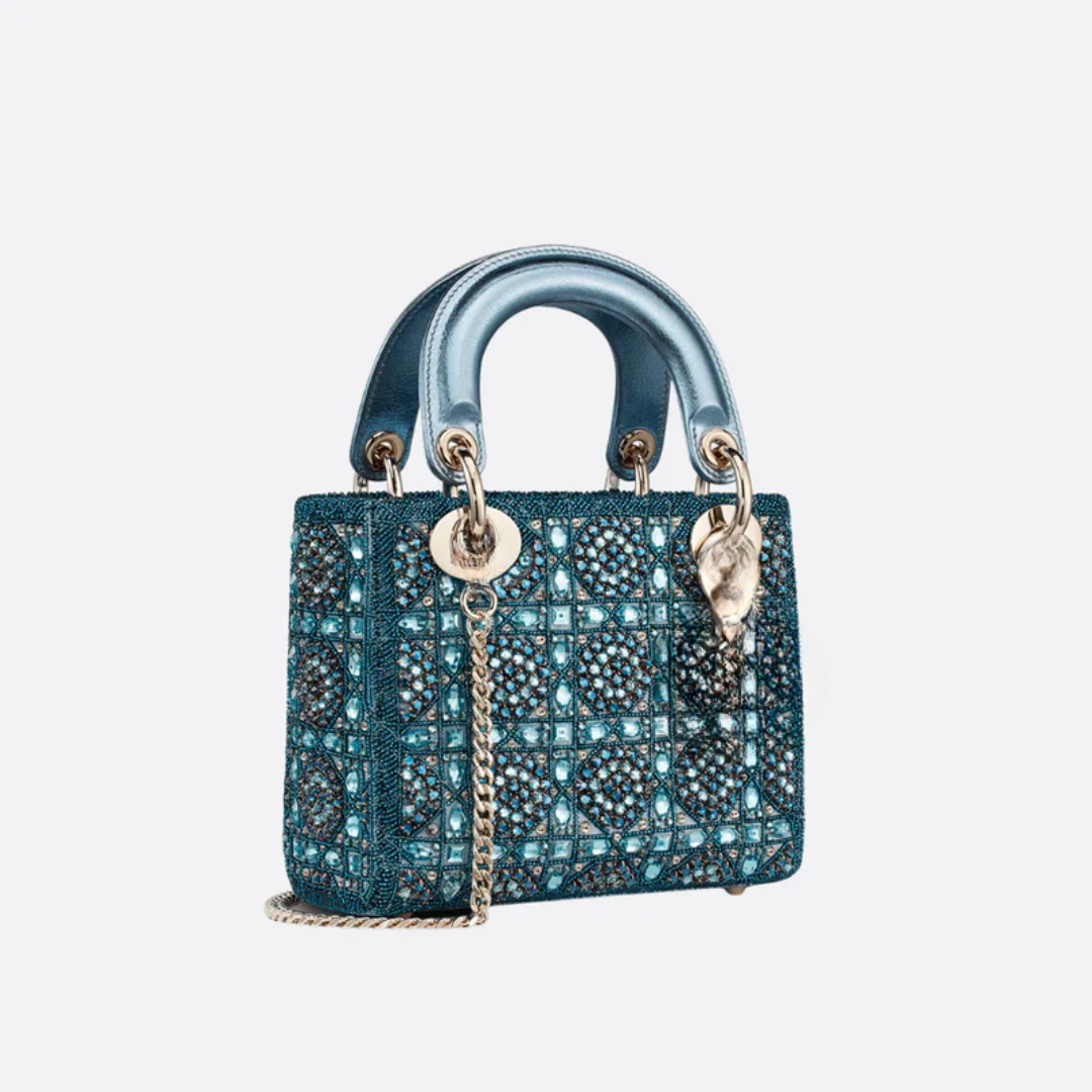 Mini Lady Tasche mit Perlen