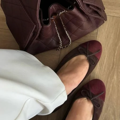 Tasche 25 Bordeaux & Ballerina-Flats – CH