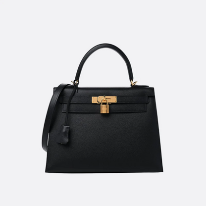 Tasche 28 Kly mit Goldbeschlägen in Schwarz